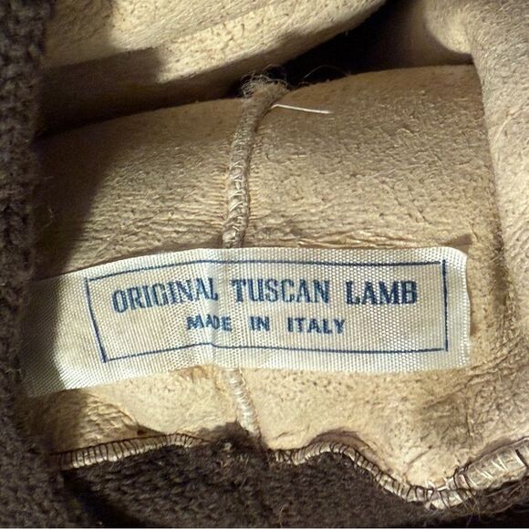 Vintage Original Tuscan Lamb Fur Hat Beanie Cream Brown Made In Italy main image 2